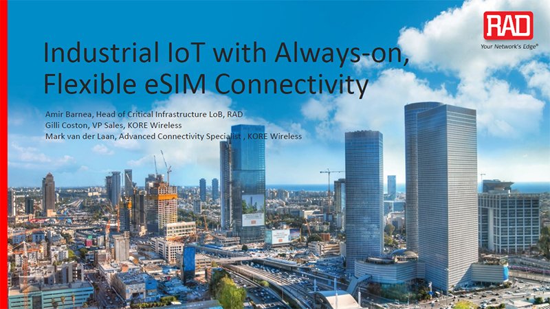 Industrial IoT with Always-on, Flexible eSIM Connectivity