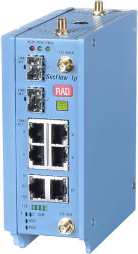 Zero-touch provisioning with SecFlow-1p Ruggedized multiservice IIoT gateway, for cost-effective industrial IoT backhaul.